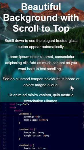 CSS Scroll-to-Top Button