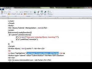 TEXT METHOD IN JQUERY DEMO