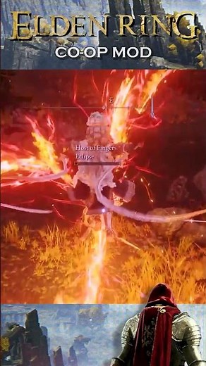 Elden Ring co-op mod PvP fight and yeah, Tony got clipped again.