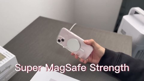 TAURI for iPhone 15 Case, Compatible with MagSafe, with Screen Protectors, Not-Yellowing Military-Grade Protection, Slim Magnetic Phone Case for 15, Clear