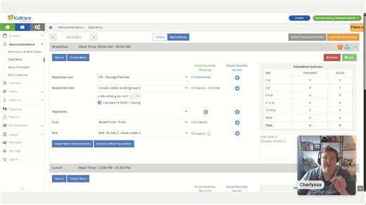 📋 CACFP Menu Management Made Simple with KidKare! 📋 Ever wished you could create menus once and distribute to all your sites? Or generate detailed production reports with just ONE CLICK? Watch our quick tutorial to see how KidKare makes menu management effortless. 👉 For CACFP sponsors: Create master menus and send to ALL sites simultaneously 👉 For independent centers: Easily search and add food items with our intuitive interface 👉 Track quantities, record leftovers, and generate comprehensi