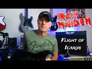 How to Play FLIGHT OF ICARUS - Iron Maiden. Guitar Lesson (Rhythm and solos)