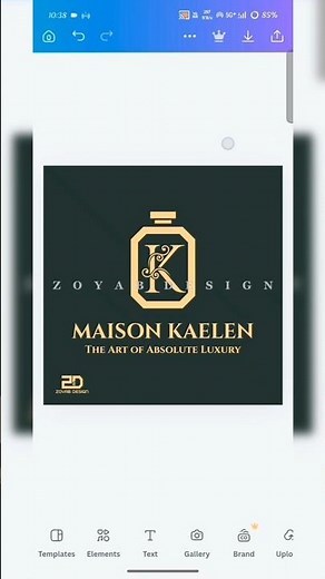 K letter Monogram Logo Design Tutorial 🔥 | Canva Logo Design #logo #canvatutorial