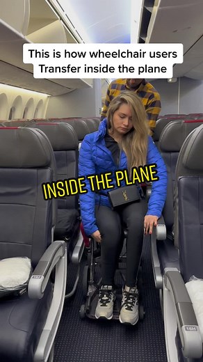 Wheelchair Users Transfer Inside The Plane