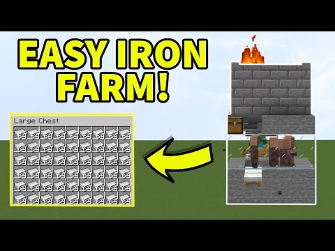 Minecraft 1.17+ EASY IRON FARM! Compact + FAST!