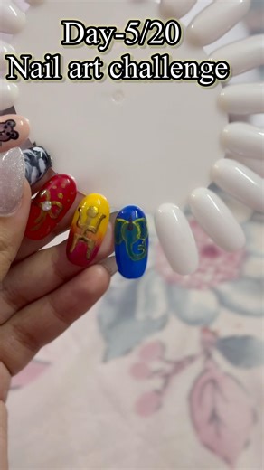 Aquarelle Ganesh Nail art #nailart #nails #nailarttutorial #aquarelle