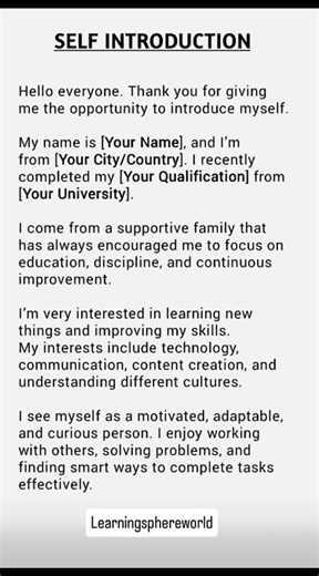 Self Introduction in English | Speak Confidently 🔥