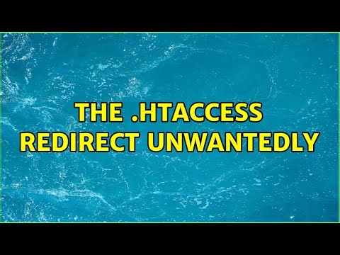 The .htaccess redirect unwantedly