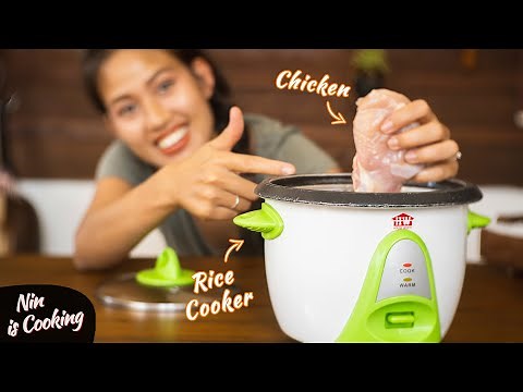 How To Make Hainanese Chicken Rice in Rice Cooker (Thai Style) • Khao Man Gai • Nin is Cooking