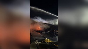 Luxury yachts sink in Sydney marina fire