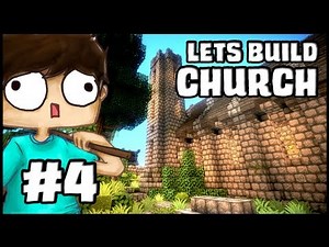 Minecraft Lets Build: Church - Part 4 - The Cemetery