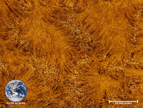 Inouye Solar Telescope Captures First Images of the Sun's Chromosphere Directly Above its Surface