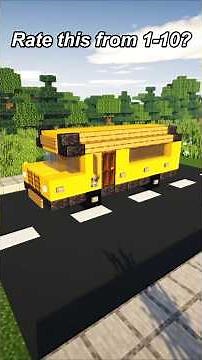 Minecraft school bus #shorts #minecraft #minecraftbuilding