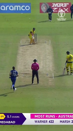 Chris Woakes strikes back with Warner's wicket 💥#CWC23 #AUSvENG #Cricket #CricketReels | ICC - International Cricket Council