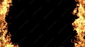 Fire transition, 3d animation