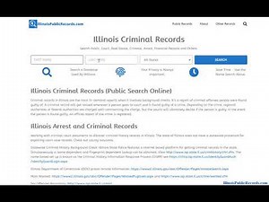 Illinois Criminal Records (Public Search Online)