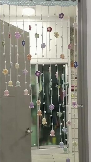 This crochet curtain makes any room feel soft and cozy ✨🧶