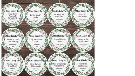 Custom Bulk Employee Christmas Gifts, Personalized Funny Coworker Ornament With Name, Best Team Gift, Corporate Gifts, Employee Thank You - Etsy