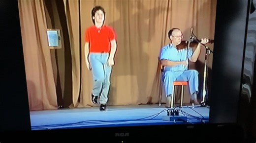 I♥️ Ashley MacIsaac — 1988 Iona , Ashley stepdancing , Carl MacKenzie fiddle & George MacInnis piano ! | Evelina Wincey