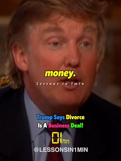 Trump Says Divorce Is A Business Deal 😱 #donaldtrump #divorce #business #motivation