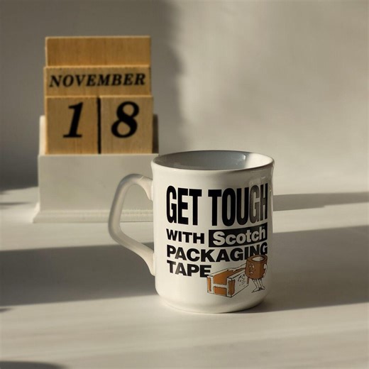 Vintage TAMS Mug – 3M Scotch Packaging Tape Advertising Cup - Etsy