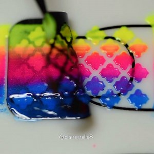 🎥 Tutorial for my Holo Neon Rainbow Explosion nails (aka chuck EVERYTHING on your nails and hope for the best 🤞🏼😂) I'm not sure these can be seen from outer space though? 🌎🌌 Hmmm. Does it need more um...colour maybe? 🤔😂 • 🙌🏻 Click link in bio to purchase Twinkled T Glamour Mat and vinyls and use CLAIRE for 10% off 💸 • 🎶 Song: @citylightaudios • Get the Look • 🌈 Peely Stuff to Protect Cuticles: Bliss Kiss Simply Peel • 🌈 Gradient: China Glaze Nail Lacquer Purple Panic, Daisy Knows H