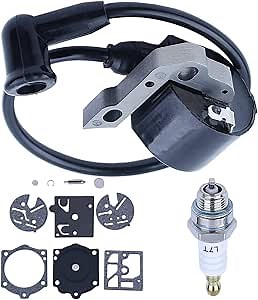 Ignition Coil Spark Plug For Stihl 015 015AV 015L Carburetor Repair Rebuild Kits, Ignition Coil, Spark Plug, Carburetor Repair Kit