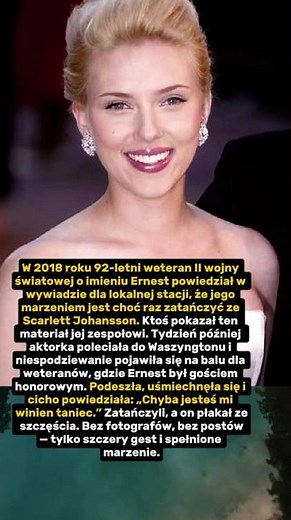 Scarlett Johansson spełniła marzenie weterana.