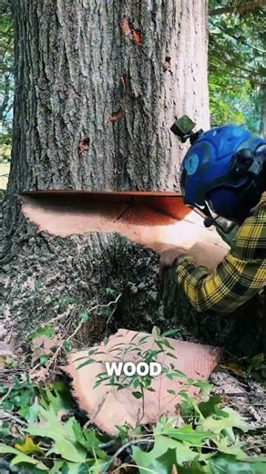 How a Professional Arborist Fells a Giant Tree with Perfect Accuracy