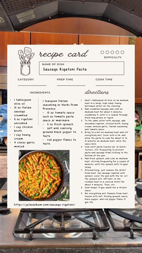 Sausage Rigatoni Recipe: Easy Dinner Idea