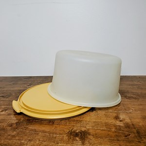Vintage Tupperware Cake Taker Carrier Harvest Gold Base 684 Lid 683 - Etsy Australia