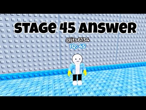 How to Complete Stage 45 in 99 Rooms IQ Test Roblox | stage 45 answer