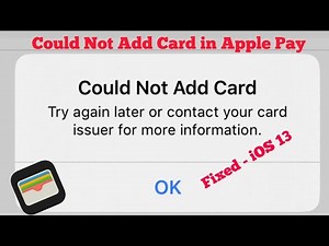 Could Not Add Card Try Again Later error when Add a Card to Wallet on iPhone and Apple Watch iOS 15