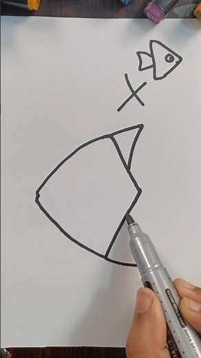 How To Draw Angel Fish Step by Step #shorts #shortsfeed