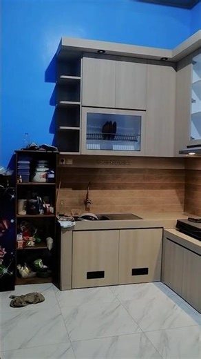 Inspirasi Kitchen Set Modern: Mewah Gak Harus Mahal! 🪵💡 #KitchenTransformation #KitchenGoals