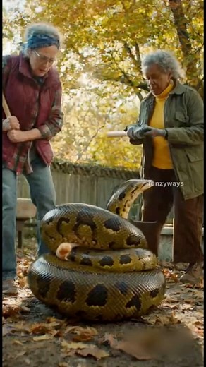 Old Women Fight snake to Save cat #rescue #snake #cat #wildlife #woman | Tunzyways TV