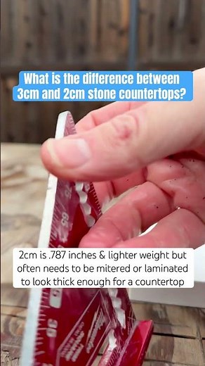 See what the difference is between 2cm and 3cm thick quartz, granite and marble is. #granitestone