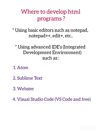 Where to develop html programs ? #htmlprogramming #vscode #frontend #html