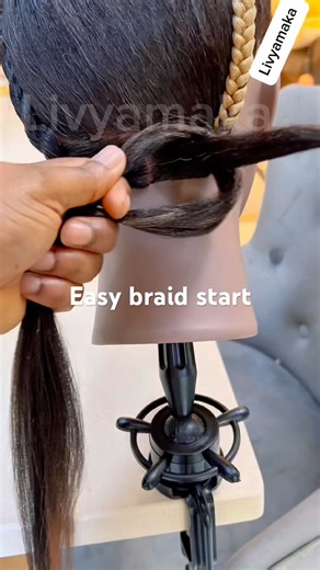 Easy braid start for beginners! #braidingtutorial #howtobraid #hairtutoria