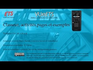 Vidéo 2 : Classeur-Activités-Pages et exemples