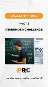 35 reactions | Calculator tricks: Remainder Challenge Part 3. Enrollment for the April 2024 CELE Review is ongoing, both face-to-face and online. https://padillareviewcenter.com/enroll/ | PRC - Padilla Review Center | Facebook