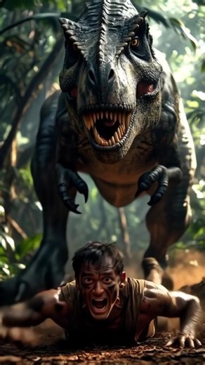 T-Rex vs Human 😱 Prehistoric Terror#foryou#viralvideo