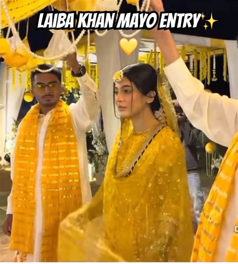 Laiba khan mayo entry✨💛#laibakhan #wedding laibakhan