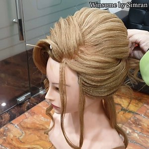 275K views · 10K reactions | Here's a step by step tutorial of Side Messy Bun. I hope you find it helpful. Those who want to buy real Hair dummy can message me. :) Thanks for watching :) | WinsomebySimran | Facebook