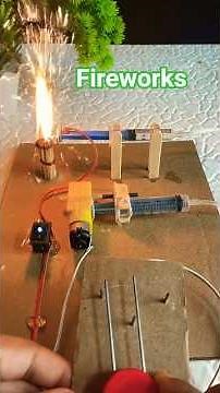 Mini Fireworks Experiment with DC Motor 🔥⚡ | Crazy DIY Fire Hole Trick | Viral Short Video #dcmotor
