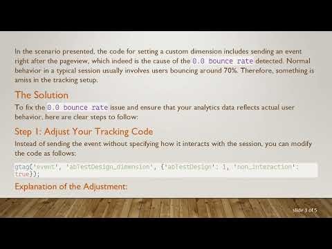 Understanding Google Analytics Bounce Rate: Fixing the 0.0 Bounce Rate Issue with Custom Dimensions
