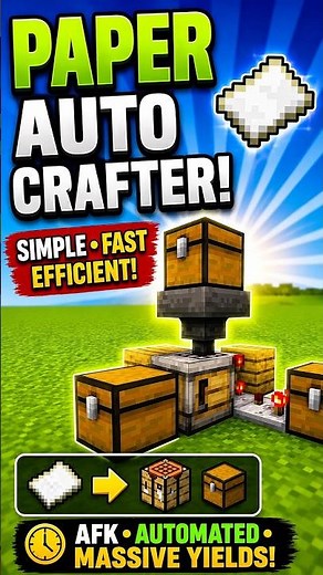 Automatic Paper Crafter in Minecraft Java 1.21+/26.1+