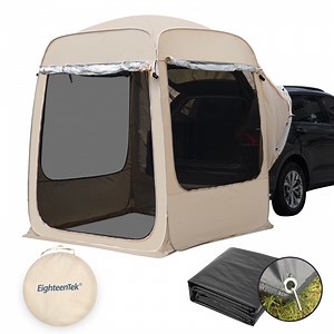 All Weather Camping Screen Tent & SUV Tent, Pop Up Tent with Shelter Mesh & Waterproof PVC, Instant Screen House for Car, SUV, Van, 4-5 Person