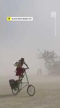 Footage Shows Dust Storms at Burning Man Festival