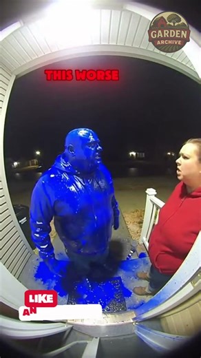 Blue Paint Rage Explodes 😱🔵 (Caught on Ring Camera)